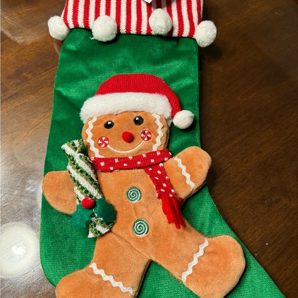 Gingerbread Man Christmas Stocking - Picture 2 of 3
